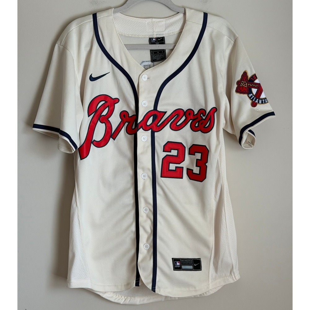 Atlanta Braves Harris II 23 Nike Authentic Collection MLB Elite Engineered Jersy